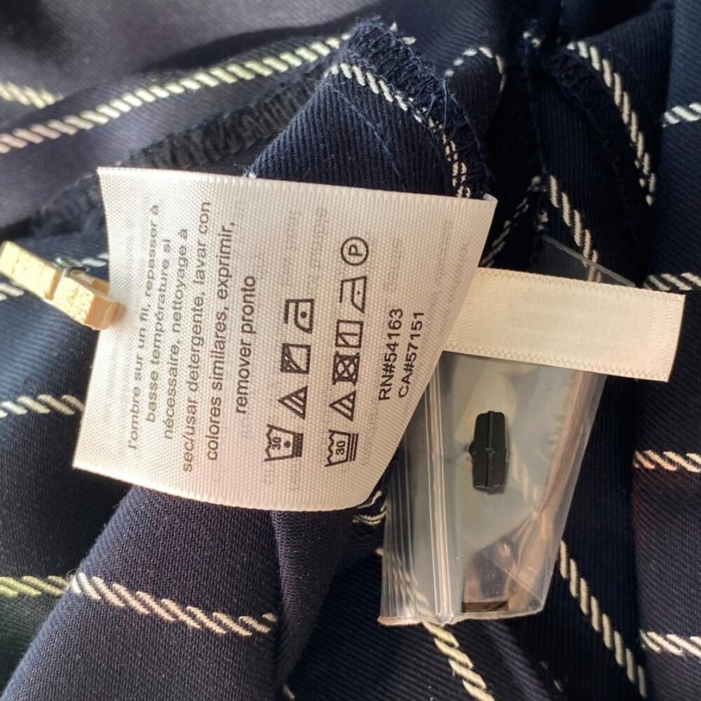 Tommy Hilfiger Belted Striped Shirt Dress Long Sleeve Navy Size 4 - Picture 14 of 16